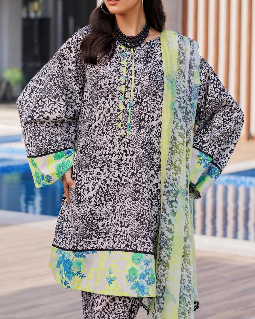 Grace S922-Digital Printed 3pc Lawn Dress with Digital Printed Lawn Dupatta.