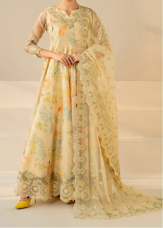 Grace S1334 - Printed &amp; Embroidered 3pc Lawn Dress With Embroidered Chiffon Dupatta.