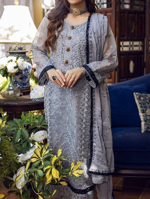 Gul-E-Bulbul – Embroidered Silk Net Unstitched 3Pc Suit