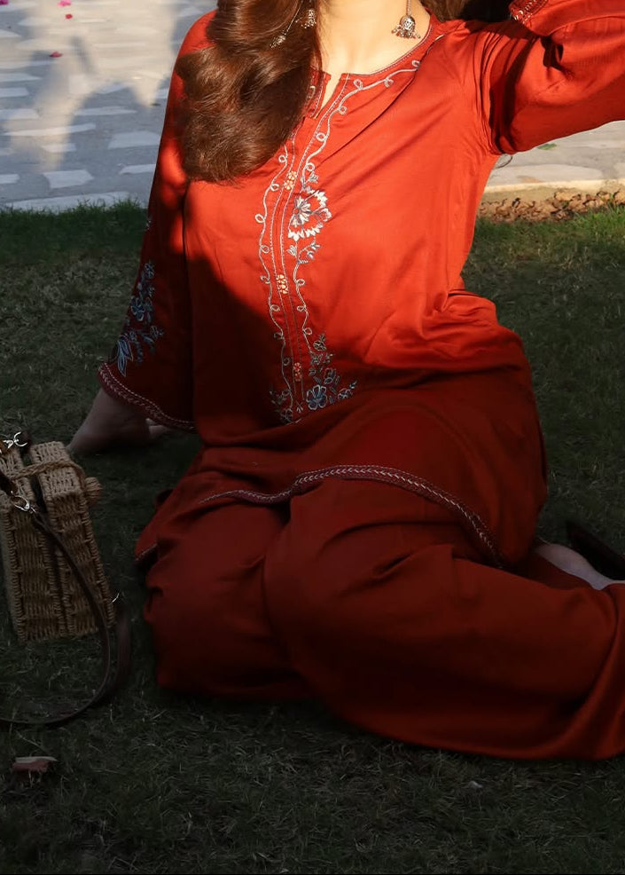 Grace W914-Embroidered 2pc Marina Dress.