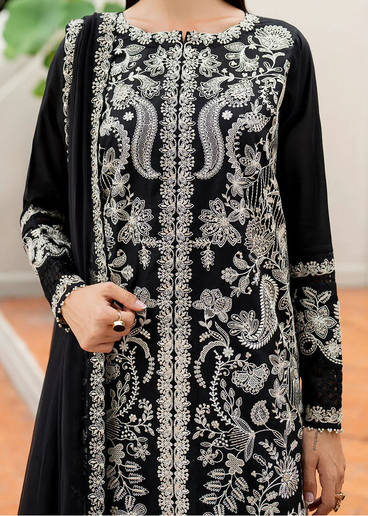 Grace W860-Embroidered 3pc Marina Dress With Embroidered Chiffon Dupatta.