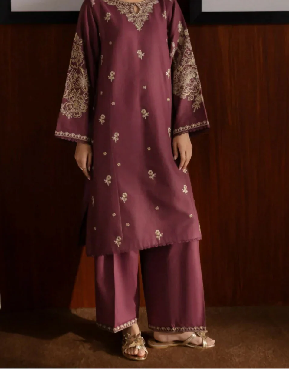 Grace Z-(W712) - Stitched Embroidered 2pc Marina Dress