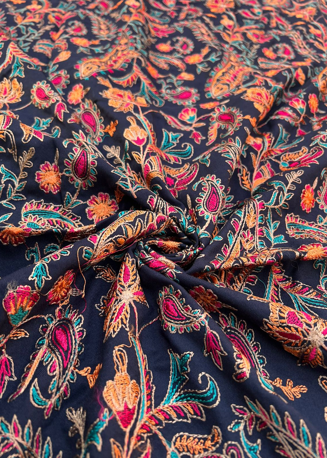 Sarinnah D17-Formal heavy Embroidered Karandi Shawl