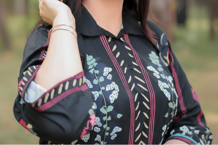 Grace W968- Digital Printed 2pc Karandi Dress.