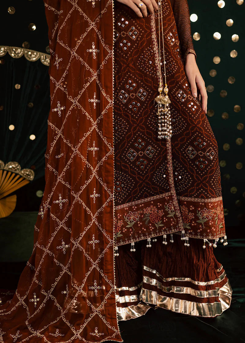 Grace S1350 - Printed & Embroidered 3pc Lawn Dress With Embroidered  Sequence Chiffon Dupatta.