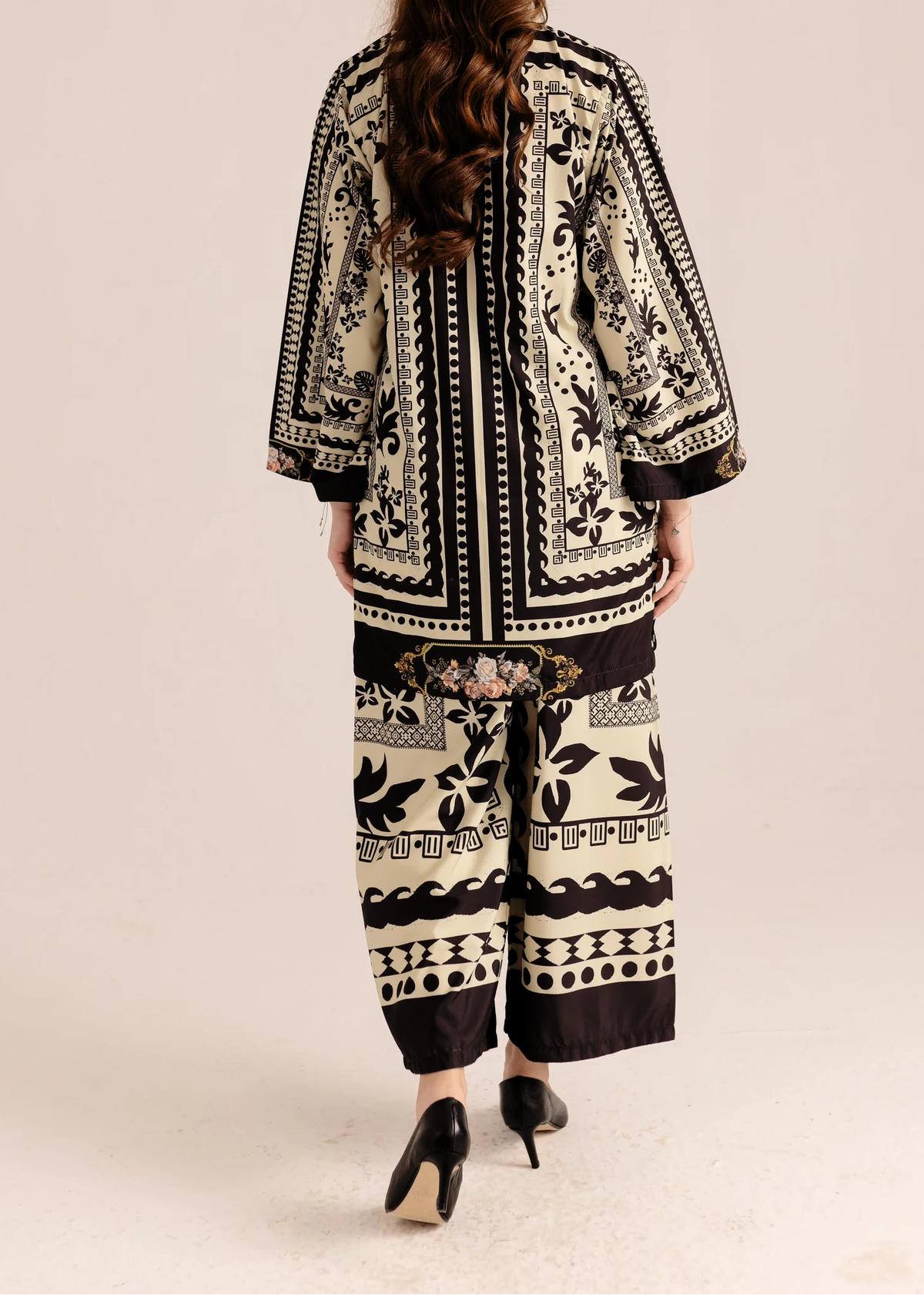 Grace W925 - Digital Printed 2pc Silk Dress.