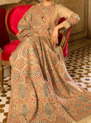 Grace W187-Embroidered 3pc marina dress with Embroidered marina shawl.