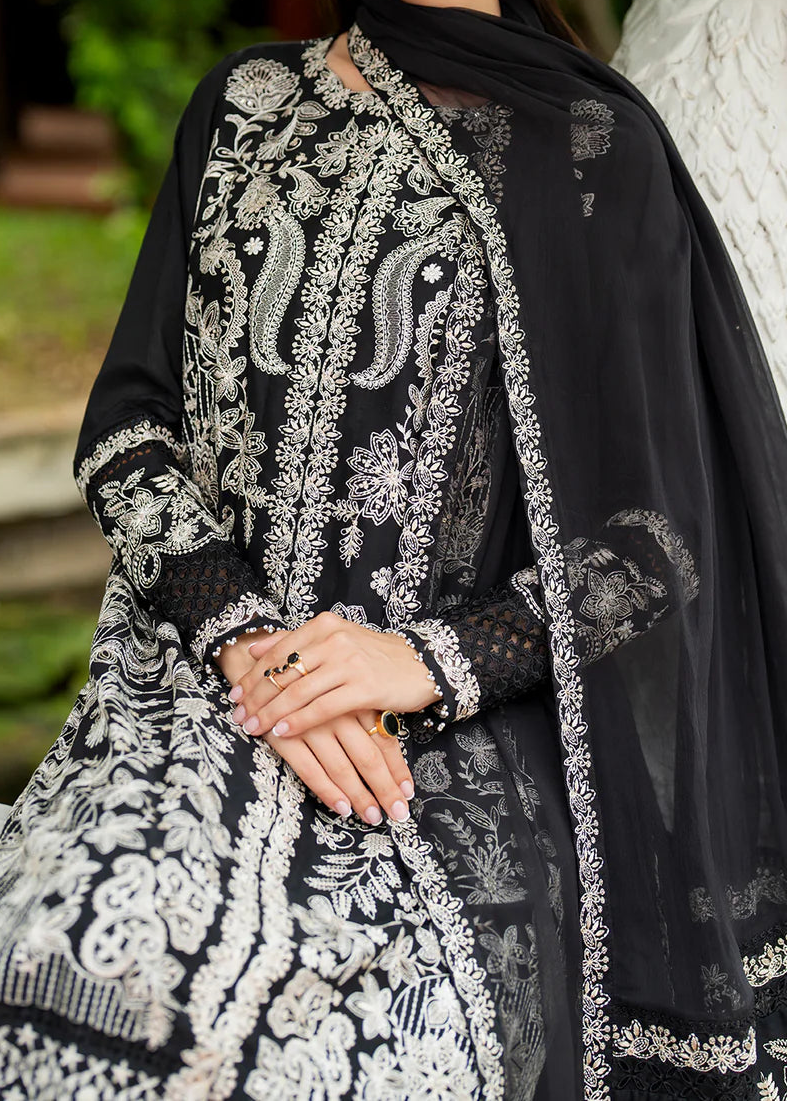 Grace W860-Embroidered 3pc Marina Dress With Embroidered Chiffon Dupatta.