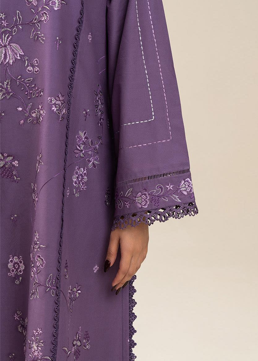 Grace S1402 - Embroidered 3pc Lawn Dress With Printed Voile Dupatta.