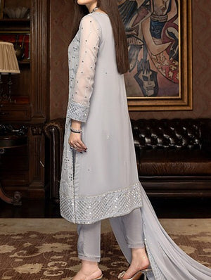 Pearl River – Embroidered Chiffon Unstitched 3Pc Suit