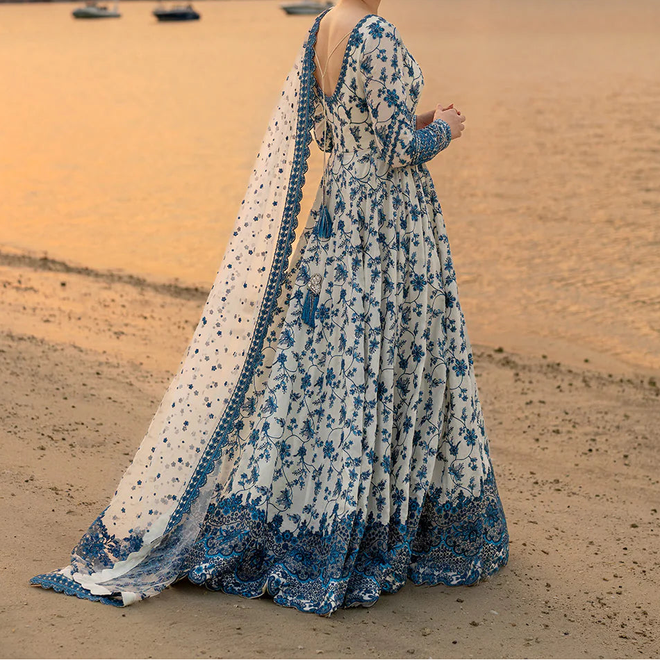 Grace S1493-Embroidered 3pc Lawn Dress With Printed Lawn Dupatta.