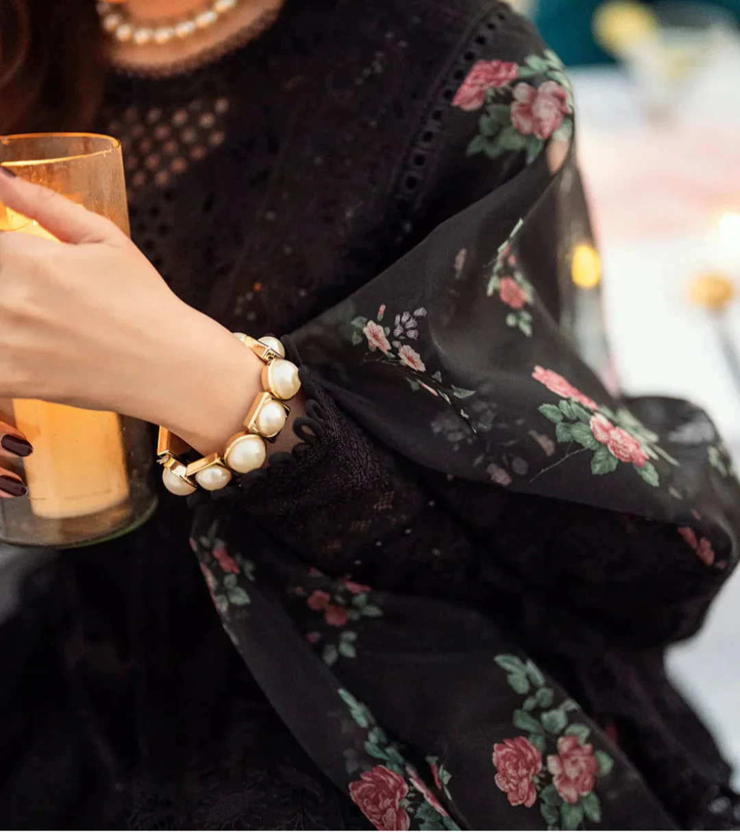 Grace W753-Embroidered 3pc CHIKANKARI Marina Dress With Printed Munar Dupatta.