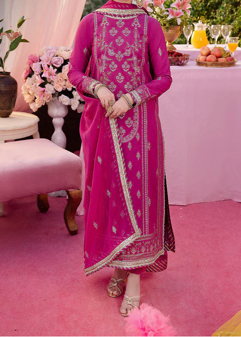 Grace W853-Embroidered Sequence 3pc Marina Dress With Embroidered Sequence Chiffon Dupatta.