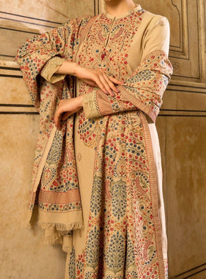 Grace W187-Embroidered 3pc marina dress with Embroidered marina shawl.