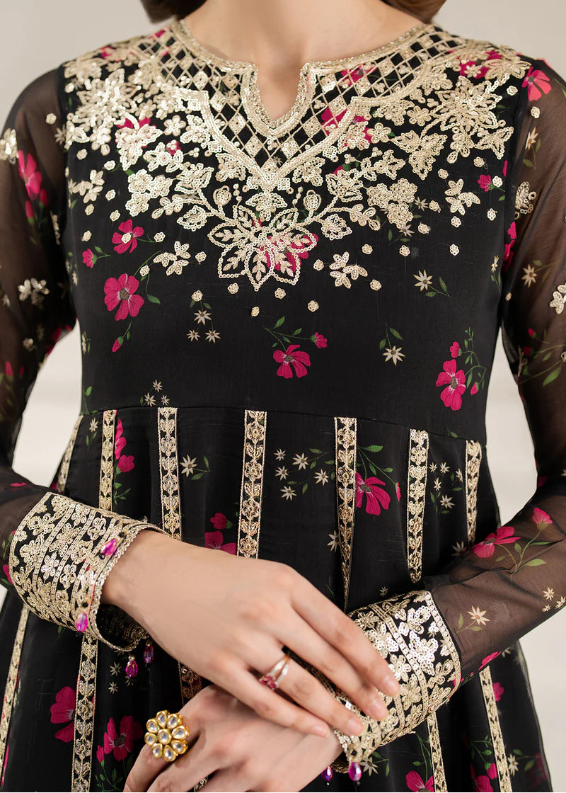 Grace S1337 - Printed & Embroidered 3pc Lawn Dress With Embroidered Chiffon Dupatta.