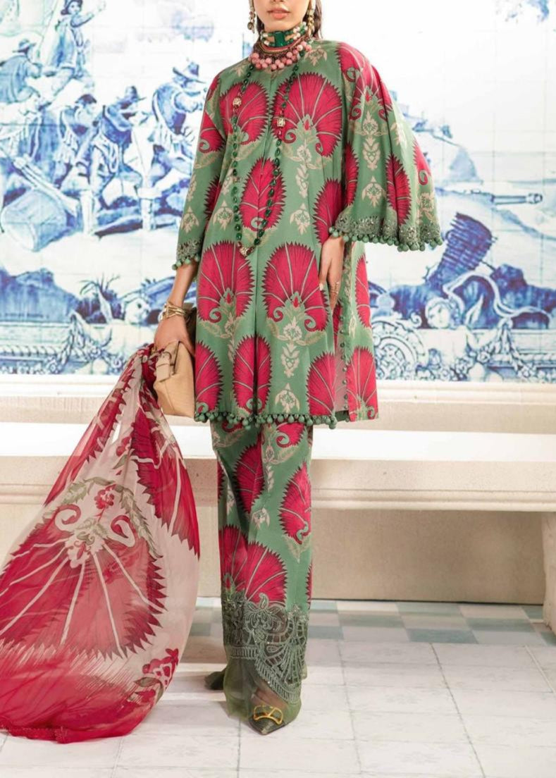 Grace S893-Digital Printed 3pc Lawn Dress with Digital Printed Lawn Dupatta.