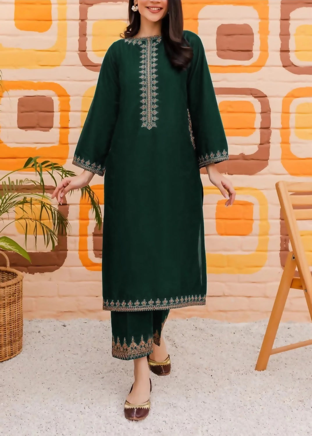 Grace S474-Embroidered 2pc lawn dress
