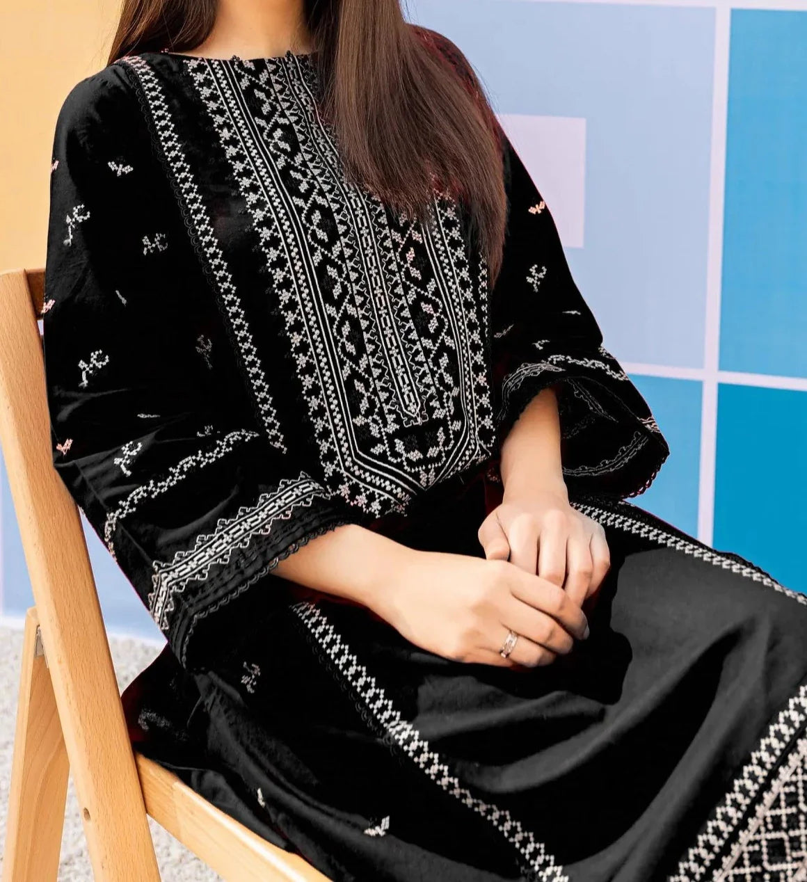 Grace W754 - Embroidered 2pc marina dress