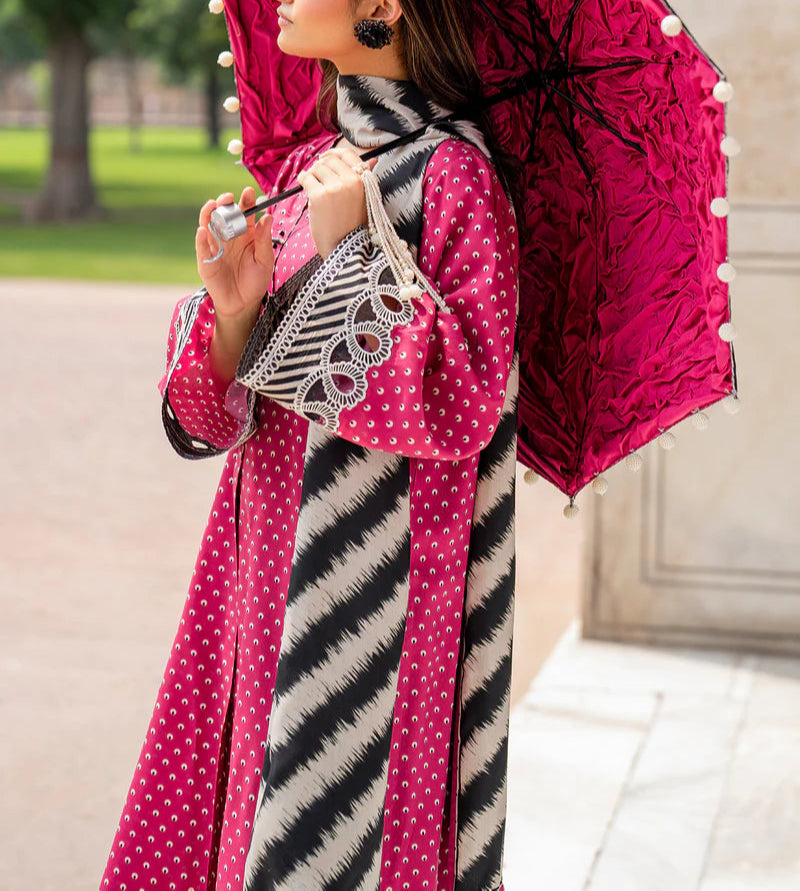 Grace S1003-Digital Printed 3pc Lawn Dress with Digital Printed Silk Dupatta.