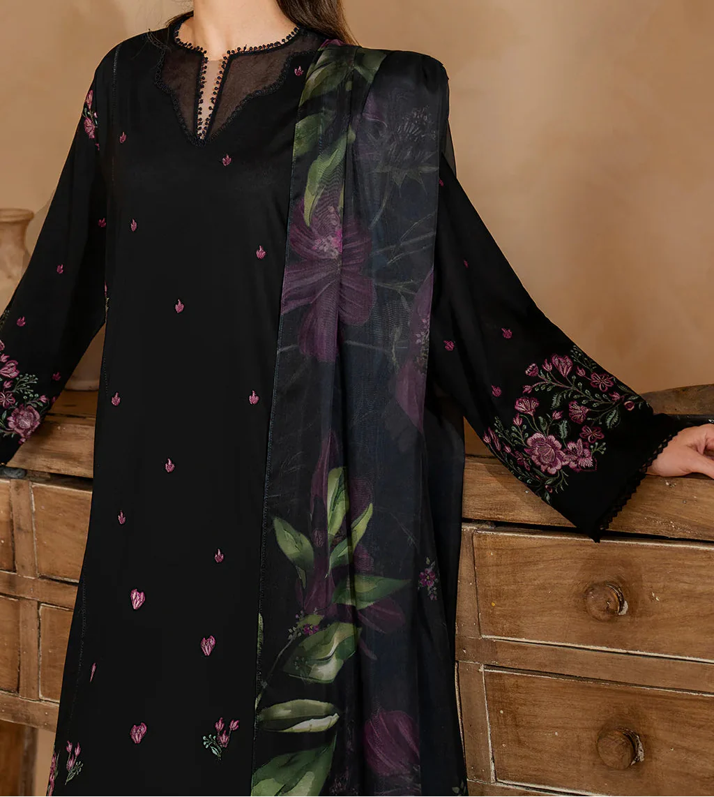 Grace Z-(S1456) - Stitched Embroidered 3pc Lawn Dress With Printed Lawn Dupatta.