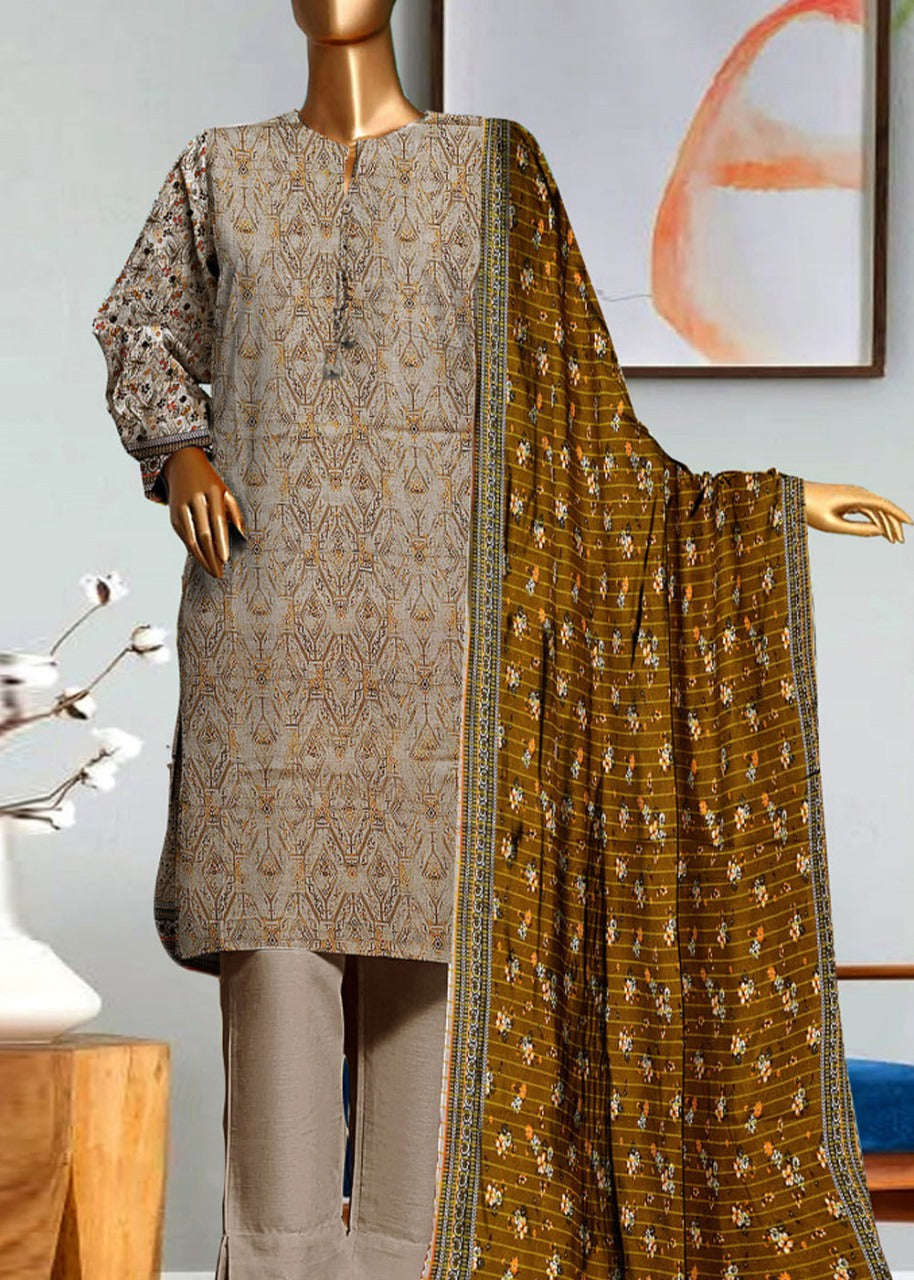 Grace S836-Printed 3PC Lawn with Printed Lawn Dupatta.