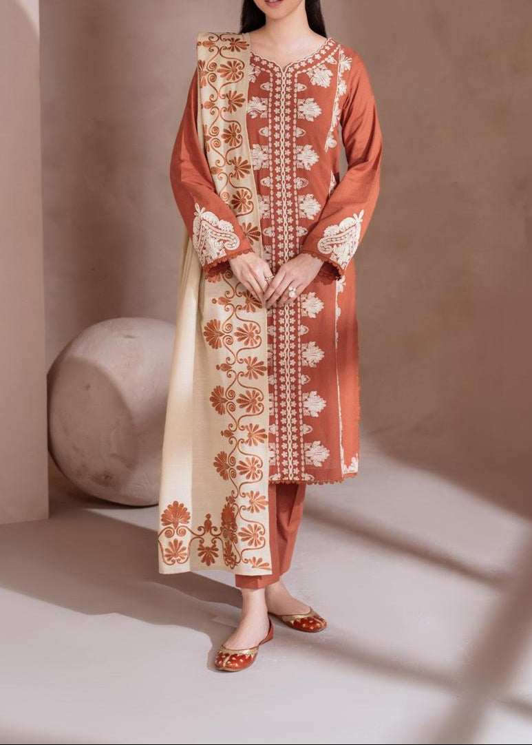 Grace S907-Embroidered 3PC Lawn Dress With Embroidered Lawn Dupatta.