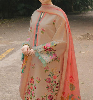 Grace S667-Embroidered 3PC Lawn with Printed Munar dupatta.