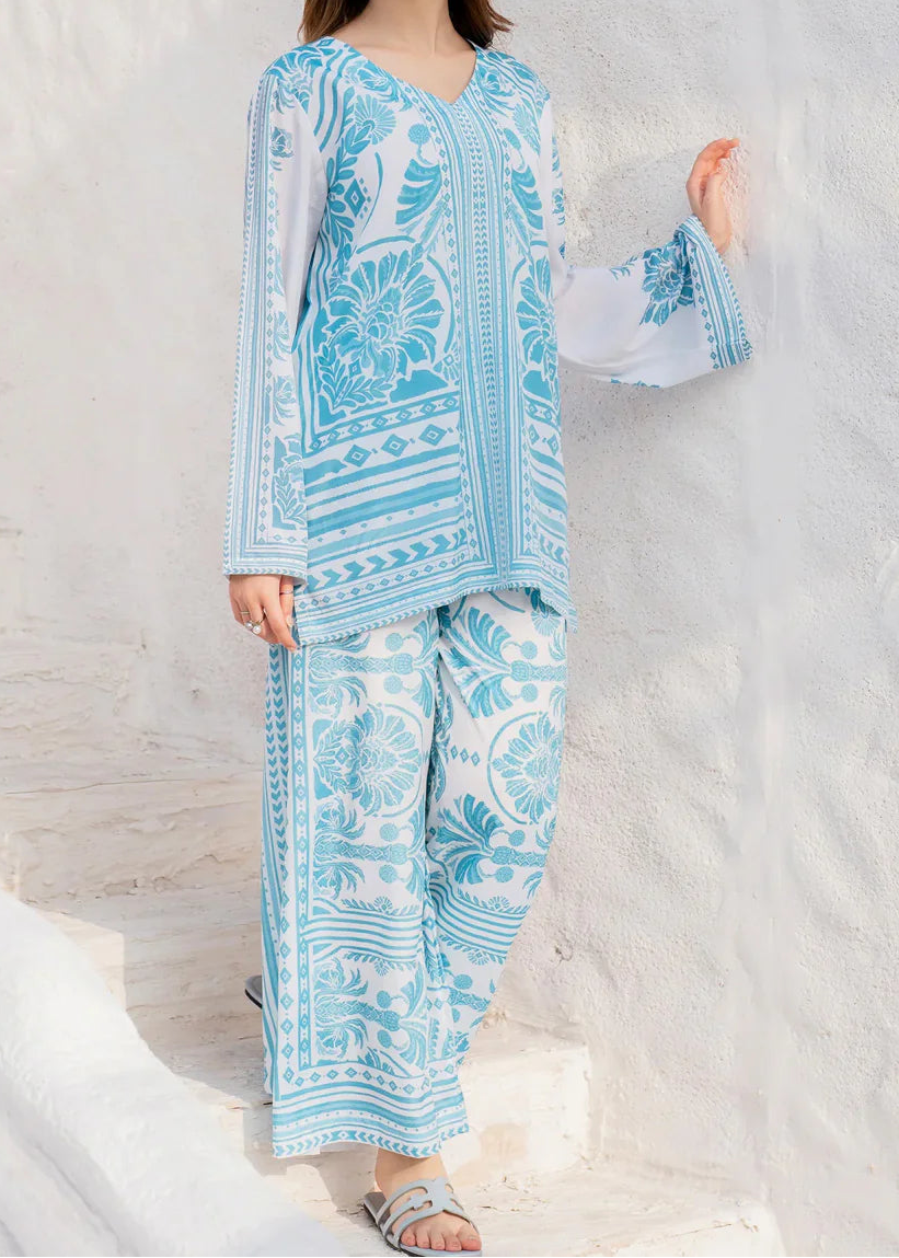 Grace W968- Digital Printed 2pc Karandi Dress.