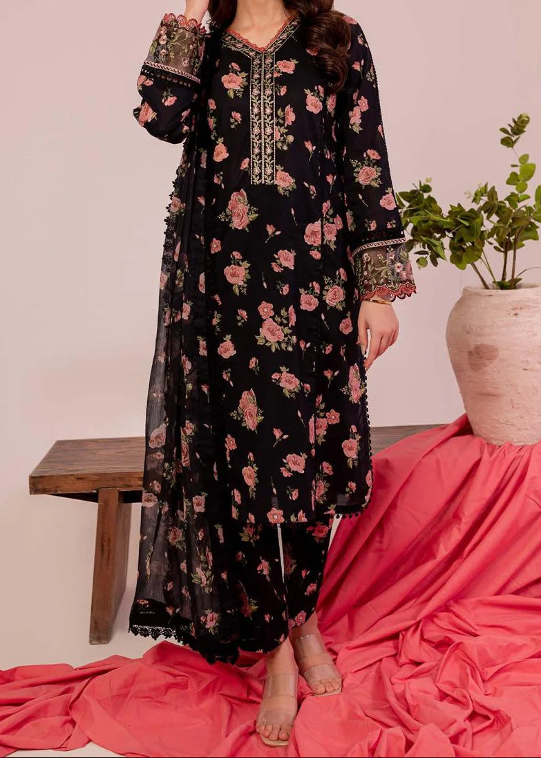 Grace Z-(W813 ) - Stitched Digital Printed 3pc Karandi Dress With Digital Printed Karandi Shawl.