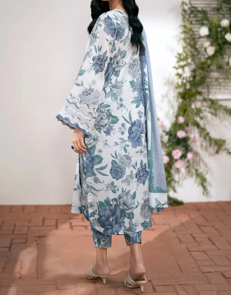 Grace S579-Printed 3pc Lawn dress with Printed lawn dupatta.