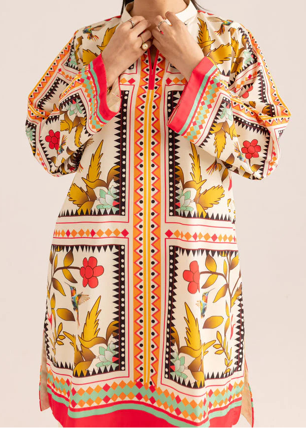 Grace W968- Digital Printed 2pc Karandi Dress.