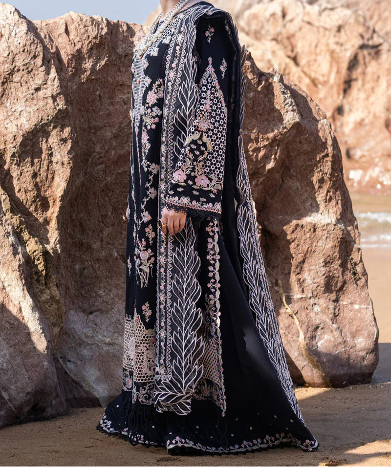 Grace S1233-Embroidered 3pc Lawn Dress With Embroidered  Munar Dupatta.