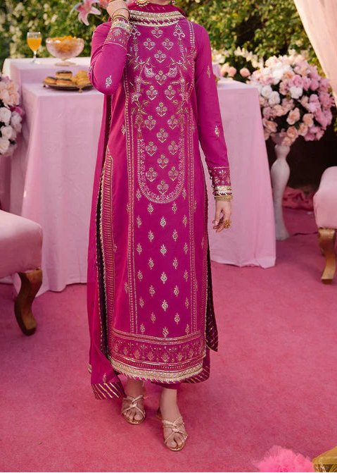 Grace W853-Embroidered Sequence 3pc Marina Dress With Embroidered Sequence Chiffon Dupatta.