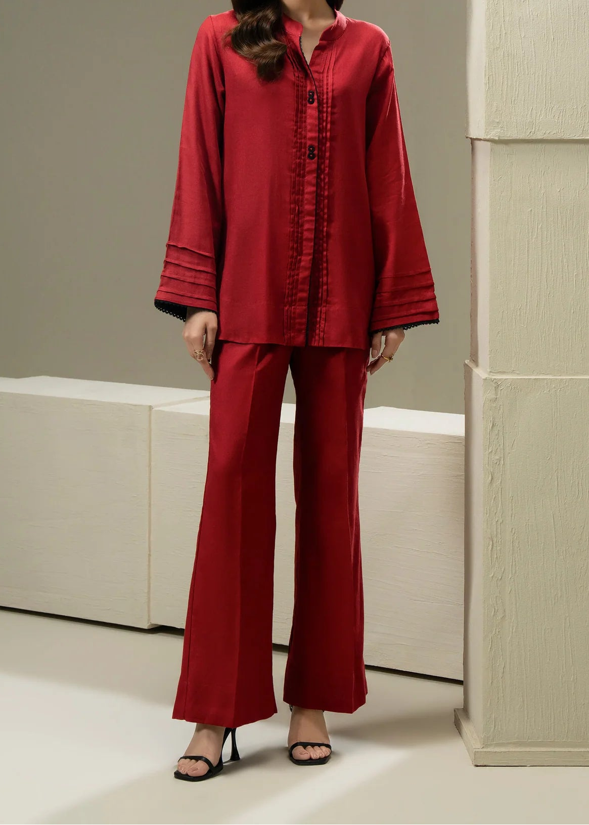 C-S 010- STITCHED 2PC DHANAK CO-ORD SET.