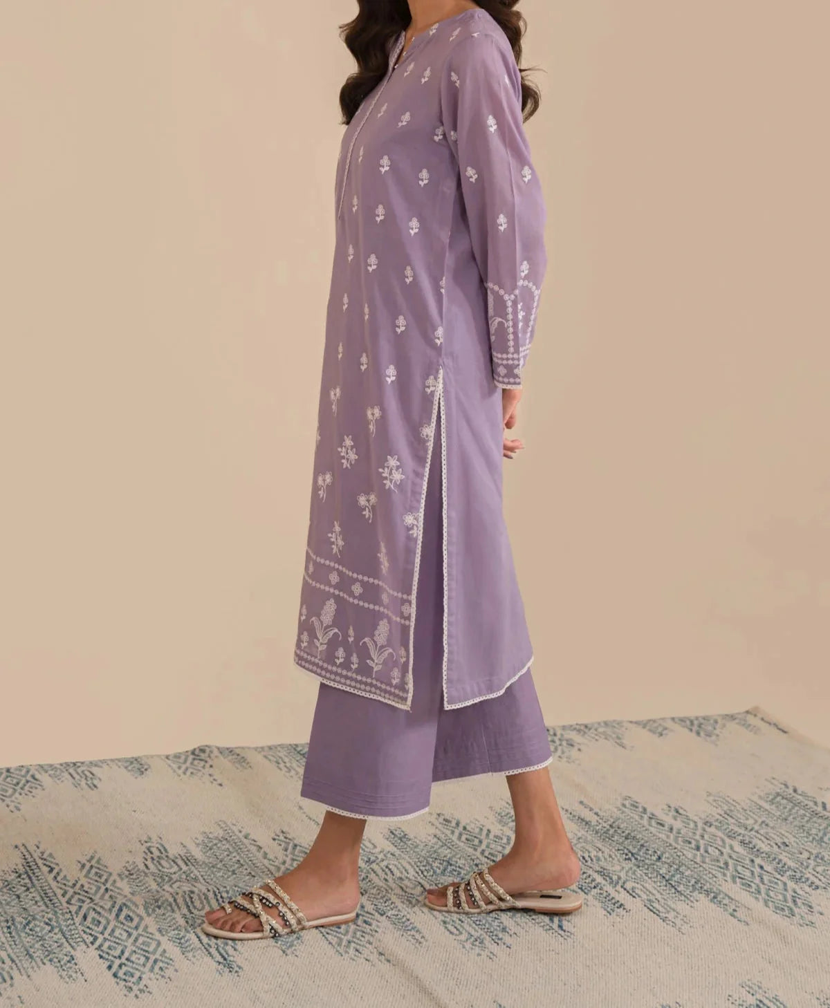 Grace Z-(W707) - Stitched Embroidered 2pc Marina Dress