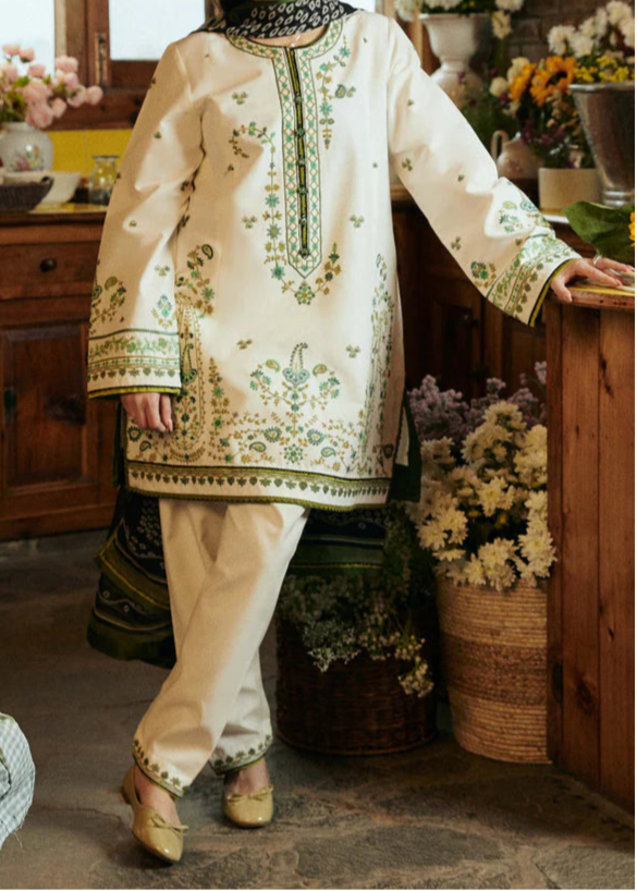 Grace S1231-Embroidered 3pc Lawn Dress With Printed Munar Dupatta.