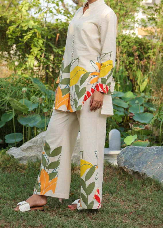 Grace W968- Digital Printed 2pc Karandi Dress.