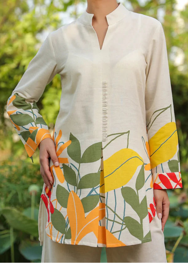 Grace W968- Digital Printed 2pc Karandi Dress.