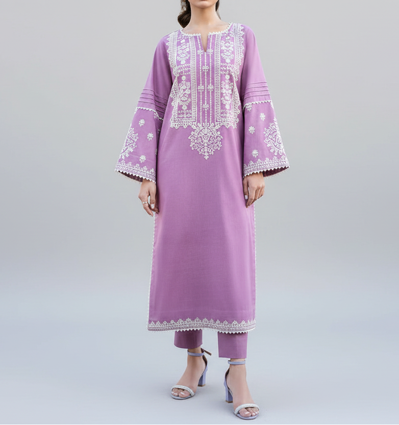 Grace W409-Embroidered 2pc marina dress