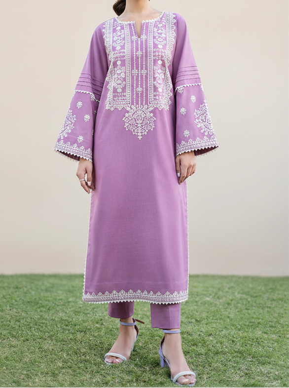 Grace W409-Embroidered 2pc marina dress