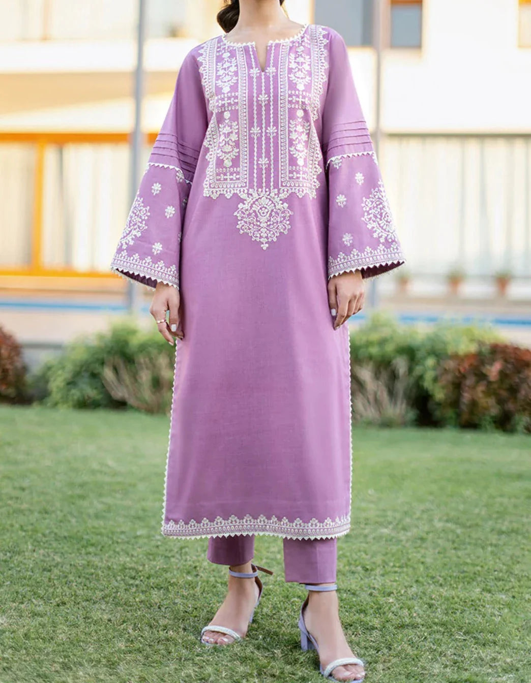 Grace Z123- Stitched Embroidered 2pc lawn dress