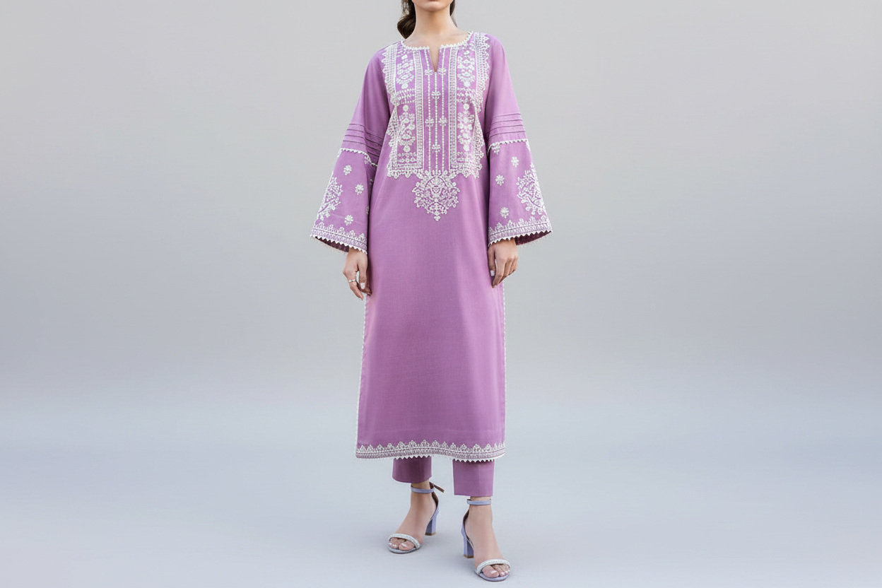 Grace W409-Embroidered 2pc marina dress