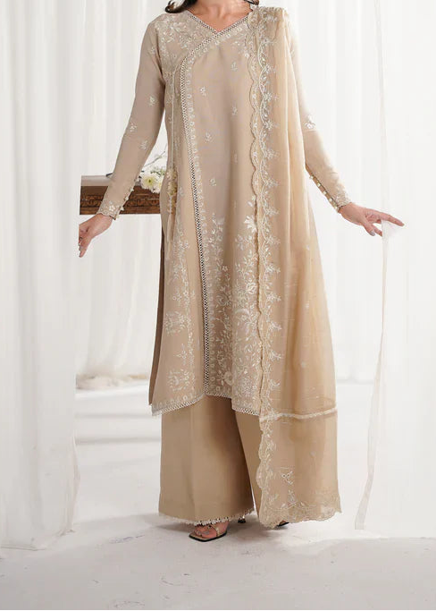 Grace S1375 - Embroidered 3pc Lawn Dress With Embroidered Organza Dupatta.