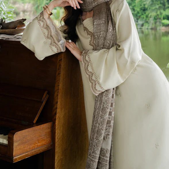 Grace S1323-Embroidered 3pc Lawn Dress With Printed Lawn Dupatta.