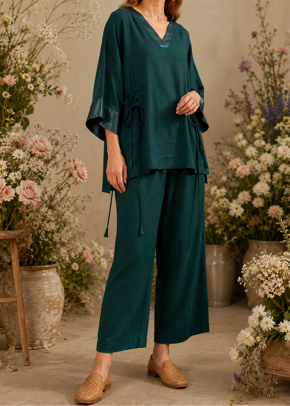 C-S 067- STITCHED 2PC LAWN CO-ORD SET.