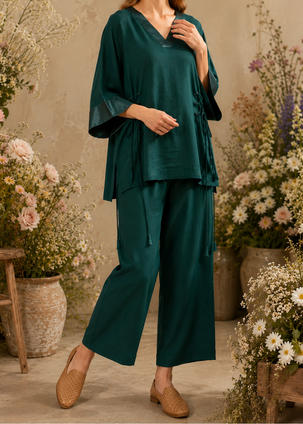 C-S 067- STITCHED 2PC LAWN CO-ORD SET.