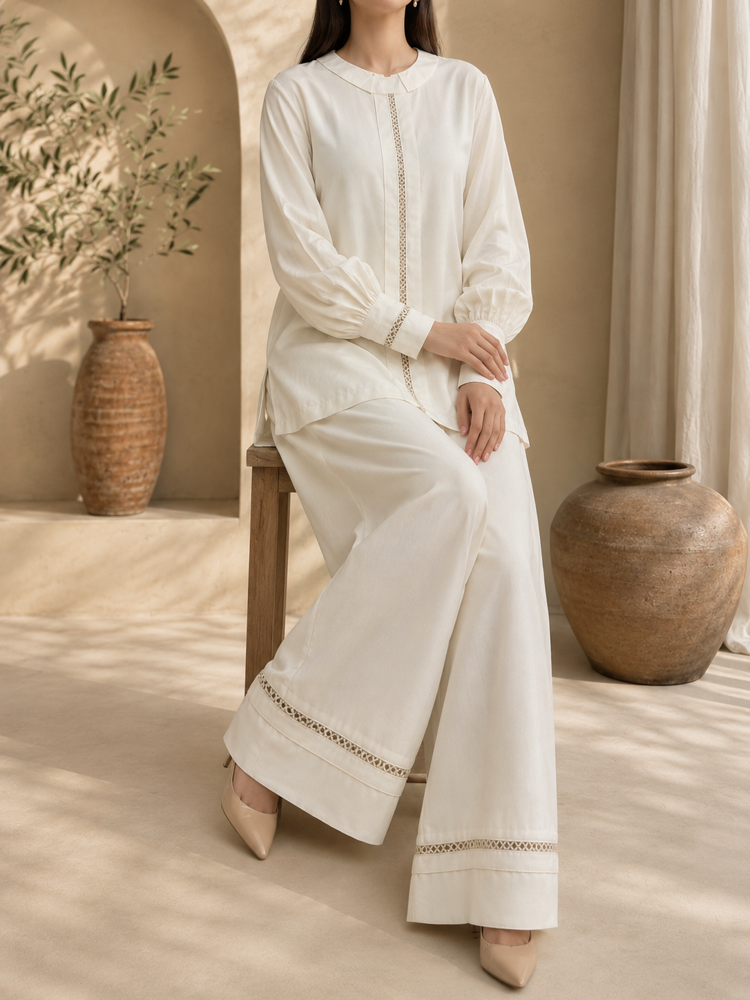 C-S 066- STITCHED 2PC LAWN CO-ORD SET.