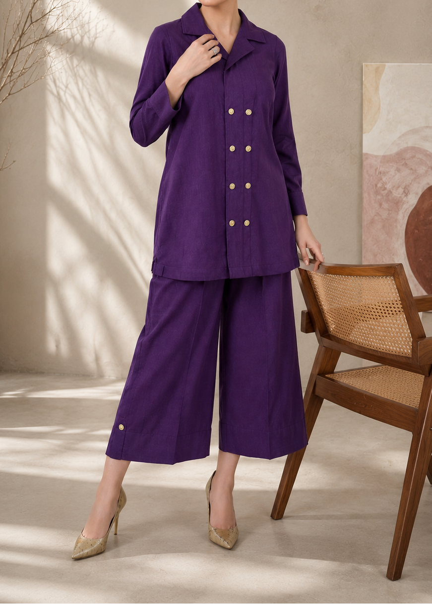 C-S 068- STITCHED 2PC LAWN CO-ORD SET.