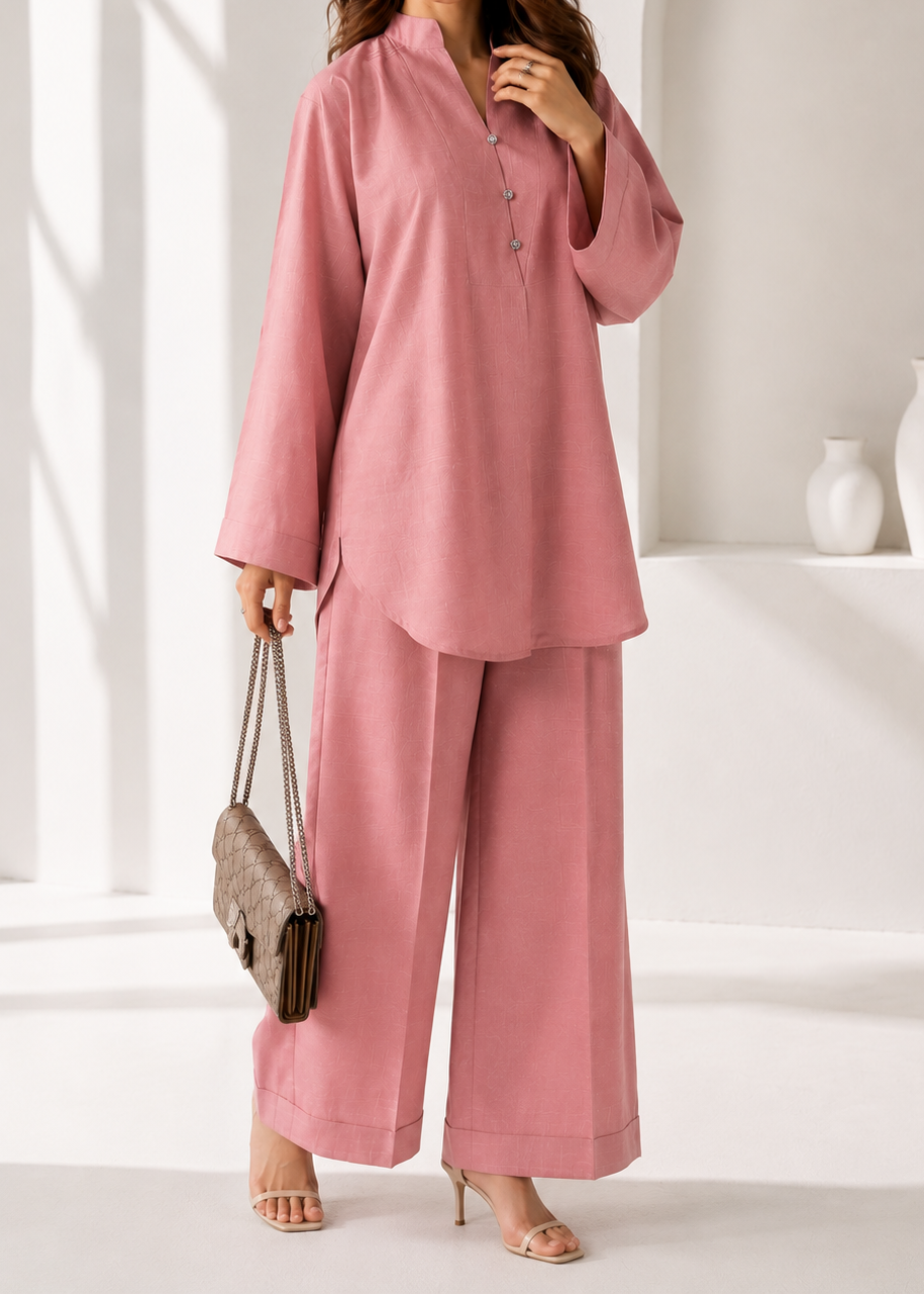 C-S 071- STITCHED 2PC LAWN CO-ORD SET.