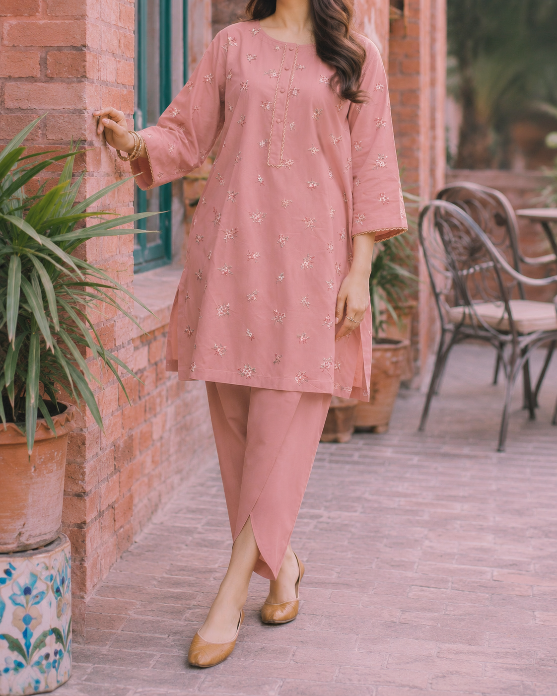 Grace S1549-Embroidered 2pc Lawn Dress.